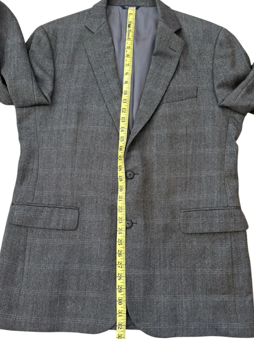 Brooks Brothers Madison 44L Lanificio Campore Wool Gray Herringbone Sport Coat